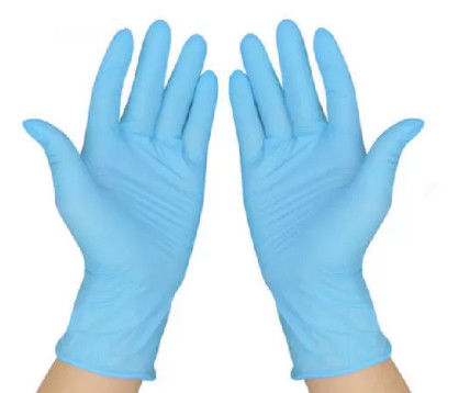 丈夫な7つのミルの安い粉の自由なニトリルの使い捨て可能な検査の手袋