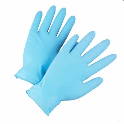 7つのミルの厚さの使い捨て可能なニトリルの手袋は化学抵抗を卸し売りする