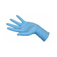 青く使い捨て可能なニトリルの手袋は自由な一般使用を粉にする