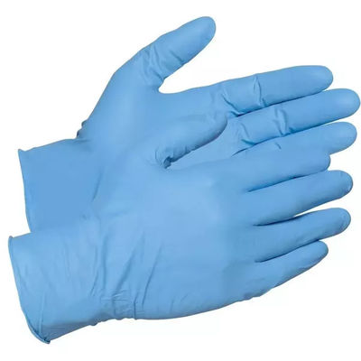 安いしっかりしたグリップのニトリルの使い捨て可能な手袋は延長袖口を卸し売りする
