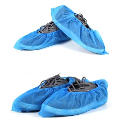 プラスチック青い反スリップの靴の保護装置はスリップを非カバーする