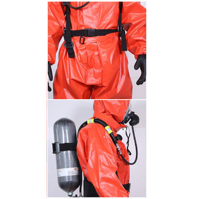 合接されたXL消火活動ポリ塩化ビニールの酸の化学的安全のスーツ