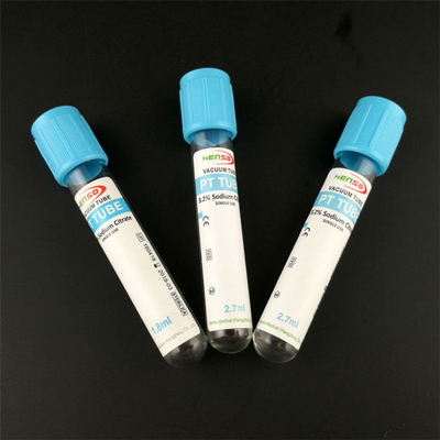 抗凝固薬ナトリウムは青い上の管のコレクションのガラスびんをCitrate